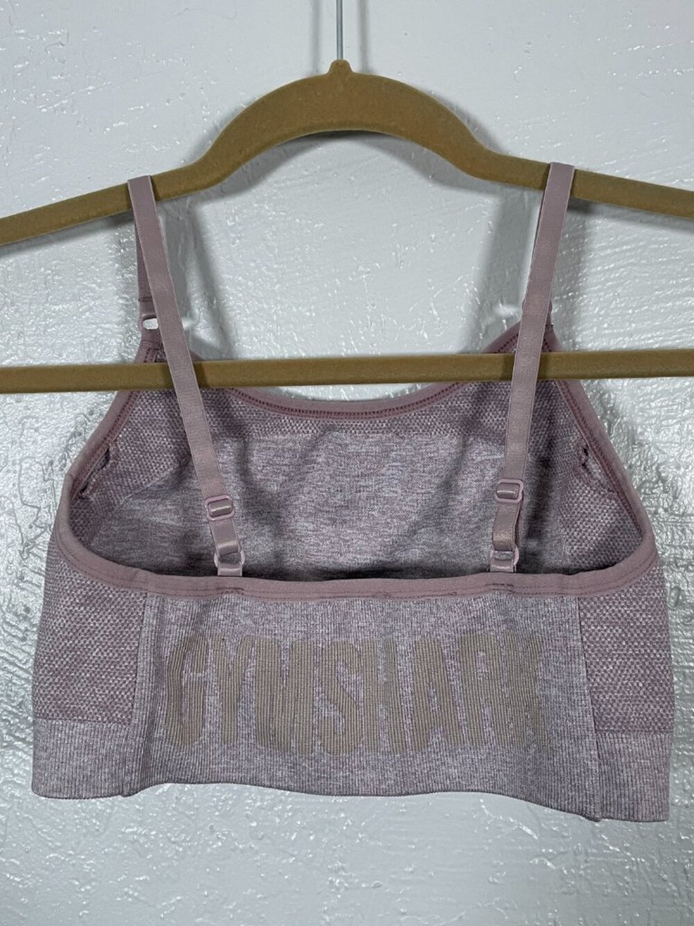 Gymshark Women S Heather Purple Flex Strappy Sports Bra Seamless Athleisure - Picture 4 of 6